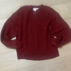 H&M Burgundy Crew Neck Sweater
